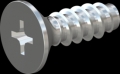 screw for plastic: Screw STS-plus KN6033 6x18 - H3 steel, hardened 10.9 zinc-plated 5-7 ?m, baked, blue / transparent passivated