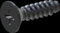screw for plastic: Screw STS-plus KN6033 6x22 - H3 steel, hardened 10.9 Zinc-Nickel-plated,  baked, passivated black/ Cr-VI-free, sealed, 720 h until Fe-Corrosion