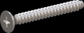 screw for plastic: Screw STS-plus KN6033 6x50 - H3 stainless-steel, A2 - 1.4567 Bright-pickled and passivated