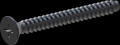 screw for plastic: Screw STS-plus KN6033 6x55 - H3 steel, hardened 10.9 Zinc-Nickel-plated,  baked, passivated black/ Cr-VI-free, sealed, 720 h until Fe-Corrosion