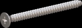screw for plastic: Screw STS-plus KN6033 6x70 - H3 stainless-steel, A2 - 1.4567 Bright-pickled and passivated