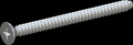 screw for plastic: Screw STS-plus KN6033 6x80 - H3 steel, hardened 10.9 zinc-plated 5-7 ?m, baked, blue / transparent passivated