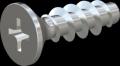screw for plastic: Screw STS KN1033-Neu 2.2x7 - H1 steel, hardened 10.9 zinc-plated 5-7 ?m, baked, blue / transparent passivated