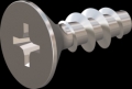 screw for plastic: Screw STS KN1033-Neu 3.5x10 - H2 stainless-steel, A2 - 1.4567 Bright-pickled and passivated