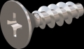 screw for plastic: Screw STS KN1033-Neu 3.5x12 - H2 stainless-steel, A2 - 1.4567 Bright-pickled and passivated