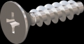 screw for plastic: Screw STS KN1033-Neu 3.5x14 - H2 stainless-steel, A2 - 1.4567 Bright-pickled and passivated