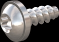 screw for plastic: Screw STS-plus KN6038 1.4x3.5 - T5 stainless-steel, A2 - 1.4567 Bright-pickled and passivated