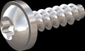 screw for plastic: Screw STS-plus KN6038 1.4x4.5 - T5 stainless-steel, A2 - 1.4567 Bright-pickled and passivated