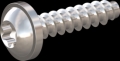 screw for plastic: Screw STS-plus KN6038 1.4x6 - T5 stainless-steel, A2 - 1.4567 Bright-pickled and passivated
