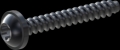 screw for plastic: Screw STS-plus KN6038 1.4x10 - T5 steel, hardened 10.9 Zinc-Nickel-plated,  baked, passivated black/ Cr-VI-free, sealed, 720 h until Fe-Corrosion