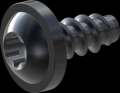 screw for plastic: Screw STS-plus KN6038 1.6x3.5 - T5 steel, hardened 10.9 Zinc-Nickel-plated,  baked, passivated black/ Cr-VI-free, sealed, 720 h until Fe-Corrosion
