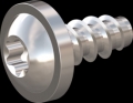 screw for plastic: Screw STS-plus KN6038 1.6x3.5 - T5 stainless-steel, A2 - 1.4567 Bright-pickled and passivated