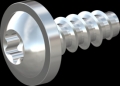 screw for plastic: Screw STS-plus KN6038 1.6x4 - T5 steel, hardened 10.9 zinc-plated 5-7 ?m, baked, blue / transparent passivated