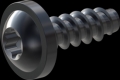 screw for plastic: Screw STS-plus KN6038 1.6x4.5 - T5 steel, hardened 10.9 Zinc-Nickel-plated,  baked, passivated black/ Cr-VI-free, sealed, 720 h until Fe-Corrosion