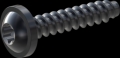 screw for plastic: Screw STS-plus KN6038 1.6x8 - T5 steel, hardened 10.9 Zinc-Nickel-plated,  baked, passivated black/ Cr-VI-free, sealed, 720 h until Fe-Corrosion