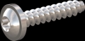 screw for plastic: Screw STS-plus KN6038 1.6x8 - T5 stainless-steel, A2 - 1.4567 Bright-pickled and passivated