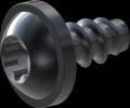 screw for plastic: Screw STS-plus KN6038 1.8x3.5 - T6 steel, hardened 10.9 Zinc-Nickel-plated,  baked, passivated black/ Cr-VI-free, sealed, 720 h until Fe-Corrosion