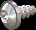 screw for plastic: Screw STS-plus KN6038 1.8x3.5 - T6 stainless-steel, A2 - 1.4567 Bright-pickled and passivated