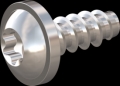screw for plastic: Screw STS-plus KN6038 1.8x4.5 - T6 stainless-steel, A2 - 1.4567 Bright-pickled and passivated