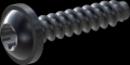 screw for plastic: Screw STS-plus KN6038 1.8x8 - T6 steel, hardened 10.9 Zinc-Nickel-plated,  baked, passivated black/ Cr-VI-free, sealed, 720 h until Fe-Corrosion