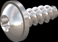 screw for plastic: Screw STS-plus KN6038 2x5 - T6 stainless-steel, A2 - 1.4567 Bright-pickled and passivated