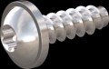 screw for plastic: Screw STS-plus KN6038 2x6 - T6 stainless-steel, A2 - 1.4567 Bright-pickled and passivated