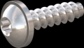 screw for plastic: Screw STS-plus KN6038 2x7 - T6 stainless-steel, A2 - 1.4567 Bright-pickled and passivated