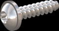 screw for plastic: Screw STS-plus KN6038 2x8 - T6 stainless-steel, A2 - 1.4567 Bright-pickled and passivated