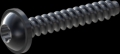 screw for plastic: Screw STS-plus KN6038 2x12 - T6 steel, hardened 10.9 Zinc-Nickel-plated,  baked, passivated black/ Cr-VI-free, sealed, 720 h until Fe-Corrosion