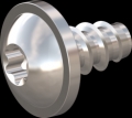 screw for plastic: Screw STS-plus KN6038 2.2x4 - T6 stainless-steel, A2 - 1.4567 Bright-pickled and passivated