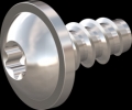 screw for plastic: Screw STS-plus KN6038 2.2x4.5 - T6 stainless-steel, A2 - 1.4567 Bright-pickled and passivated