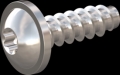 screw for plastic: Screw STS-plus KN6038 2.2x7 - T6 stainless-steel, A2 - 1.4567 Bright-pickled and passivated