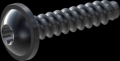 screw for plastic: Screw STS-plus KN6038 2.2x10 - T6 steel, hardened 10.9 Zinc-Nickel-plated,  baked, passivated black/ Cr-VI-free, sealed, 720 h until Fe-Corrosion