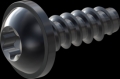 screw for plastic: Screw STS-plus KN6038 2.5x7 - T8 steel, hardened 10.9 Zinc-Nickel-plated,  baked, passivated black/ Cr-VI-free, sealed, 720 h until Fe-Corrosion