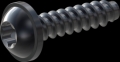 screw for plastic: Screw STS-plus KN6038 2.5x10 - T8 steel, hardened 10.9 Zinc-Nickel-plated,  baked, passivated black/ Cr-VI-free, sealed, 720 h until Fe-Corrosion