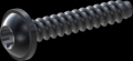 screw for plastic: Screw STS-plus KN6038 2.5x14 - T8 steel, hardened 10.9 Zinc-Nickel-plated,  baked, passivated black/ Cr-VI-free, sealed, 720 h until Fe-Corrosion