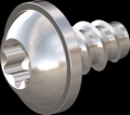 screw for plastic: Screw STS-plus KN6038 3x5 - T10 stainless-steel, A2 - 1.4567 Bright-pickled and passivated