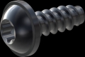 screw for plastic: Screw STS-plus KN6038 3x8 - T10 steel, hardened 10.9 Zinc-Nickel-plated,  baked, passivated black/ Cr-VI-free, sealed, 720 h until Fe-Corrosion