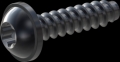 screw for plastic: Screw STS-plus KN6038 3x12 - T10 steel, hardened 10.9 Zinc-Nickel-plated,  baked, passivated black/ Cr-VI-free, sealed, 720 h until Fe-Corrosion