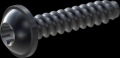 screw for plastic: Screw STS-plus KN6038 3x14 - T10 steel, hardened 10.9 Zinc-Nickel-plated,  baked, passivated black/ Cr-VI-free, sealed, 720 h until Fe-Corrosion