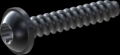screw for plastic: Screw STS-plus KN6038 3x16 - T10 steel, hardened 10.9 Zinc-Nickel-plated,  baked, passivated black/ Cr-VI-free, sealed, 720 h until Fe-Corrosion