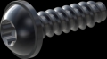 screw for plastic: Screw STS-plus KN6038 3.5x12 - T15 steel, hardened 10.9 Zinc-Nickel-plated,  baked, passivated black/ Cr-VI-free, sealed, 720 h until Fe-Corrosion