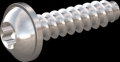 screw for plastic: Screw STS-plus KN6038 3.5x14 - T15 stainless-steel, A2 - 1.4567 Bright-pickled and passivated
