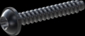 screw for plastic: Screw STS-plus KN6038 3.5x22 - T15 steel, hardened 10.9 Zinc-Nickel-plated,  baked, passivated black/ Cr-VI-free, sealed, 720 h until Fe-Corrosion