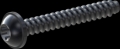 screw for plastic: Screw STS-plus KN6038 3.5x25 - T15 steel, hardened 10.9 Zinc-Nickel-plated,  baked, passivated black/ Cr-VI-free, sealed, 720 h until Fe-Corrosion