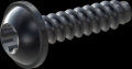 screw for plastic: Screw STS-plus KN6038 4x16 - T20 steel, hardened 10.9 Zinc-Nickel-plated,  baked, passivated black/ Cr-VI-free, sealed, 720 h until Fe-Corrosion