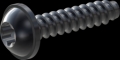 screw for plastic: Screw STS-plus KN6038 4x18 - T20 steel, hardened 10.9 Zinc-Nickel-plated,  baked, passivated black/ Cr-VI-free, sealed, 720 h until Fe-Corrosion