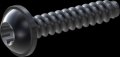 screw for plastic: Screw STS-plus KN6038 4x20 - T20 steel, hardened 10.9 Zinc-Nickel-plated,  baked, passivated black/ Cr-VI-free, sealed, 720 h until Fe-Corrosion
