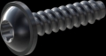 screw for plastic: Screw STS-plus KN6038 4.5x18 - T20 steel, hardened 10.9 Zinc-Nickel-plated,  baked, passivated black/ Cr-VI-free, sealed, 720 h until Fe-Corrosion