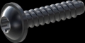 screw for plastic: Screw STS-plus KN6038 4.5x20 - T20 steel, hardened 10.9 Zinc-Nickel-plated,  baked, passivated black/ Cr-VI-free, sealed, 720 h until Fe-Corrosion